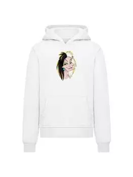 Пуловер F4NT4STIC Hoodie Disney Bsewichte Cruella Big Face, белый