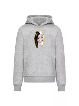Пуловер F4NT4STIC Hoodie Disney Bsewichte Cruella Big Face, пятнистый серый