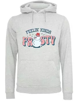 Пуловер F4NT4STIC Hoodie Feelin Kinda Frosty Snowman, пятнистый серый