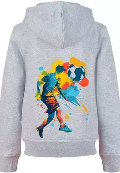 Пуловер F4NT4STIC Hoodie Fuballer bunt, цвет grau meliert
