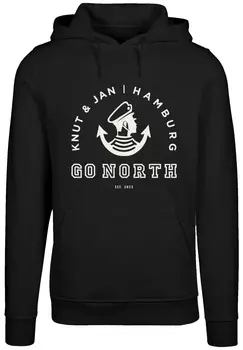Пуловер F4NT4STIC Hoodie Go North Logo, черный
