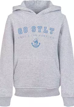 Пуловер F4NT4STIC Hoodie Go Sylt Knut & Jan Hamburg, цвет grau meliert