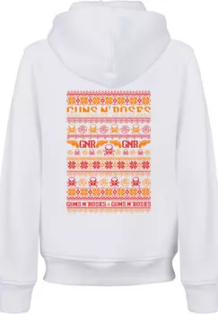 Пуловер F4NT4STIC Hoodie Guns n' Roses Weihnachten Christmas, белый