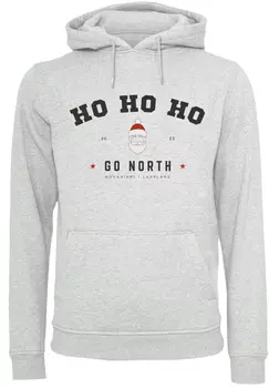 Пуловер F4NT4STIC Hoodie Ho Ho Ho Santa Claus Weihnachten, цвет grau meliert