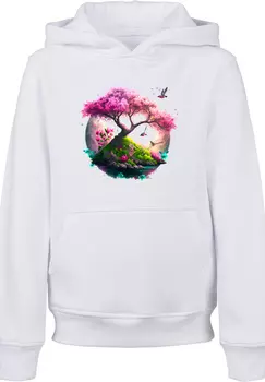 Пуловер F4NT4STIC Hoodie Kirschblten Baum, белый