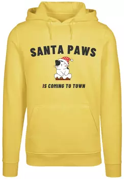 Пуловер F4NT4STIC Hoodie Santa Paws Christmas Cat, цвет taxi yellow