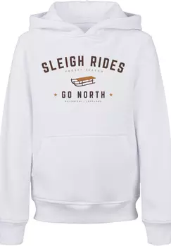Пуловер F4NT4STIC Hoodie Schlittenfahren Weihnachten Christmas, белый