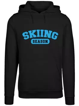 Пуловер F4NT4STIC Hoodie Skiing Season Winter Sport, черный