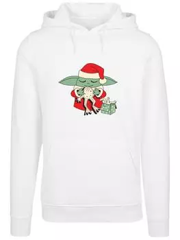 Пуловер F4NT4STIC Hoodie Star Wars Grogu To You XMAS, белый