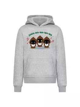 Пуловер F4NT4STIC Hoodie Star Wars Jawa-Wa-Wa, пятнистый серый
