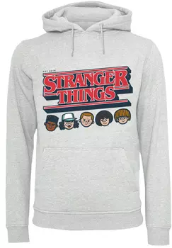 Пуловер F4NT4STIC Hoodie Stranger Things Caricature Logo Netflix TV Series, цвет grau meliert