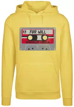 Пуловер F4NT4STIC Hoodie Stranger Things Cassette For Will Netflix TV Series, цвет taxi yellow