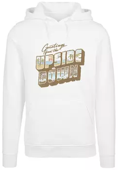 Пуловер F4NT4STIC Hoodie Stranger Things Greetings From Upside Down Netflix TV Series, белый