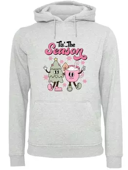 Пуловер F4NT4STIC Hoodie Tis The Season Christmas Tree Cocoa, пятнистый серый