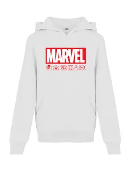 Пуловер F4NT4STIC Marvel Logo Waschsymbole, белый