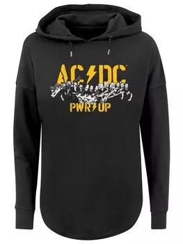 Пуловер F4NT4STIC Oversized ACDC Rock Band PWRUP Portrait Motion, черный