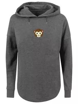 Пуловер F4NT4STIC Oversized emoji couture smiling monkey furry face, цвет charcoal