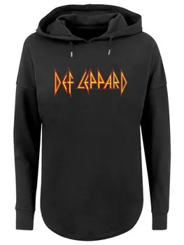 Пуловер F4NT4STIC Oversized Hoodie Def Leppard Shatter Logo, черный