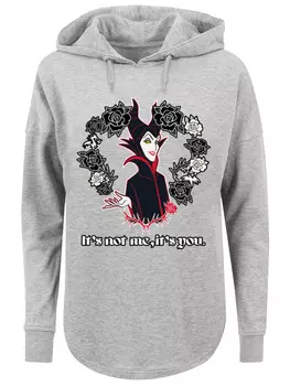 Пуловер F4NT4STIC Oversized Hoodie Disney Villians Maleficent Its Not Me, серый
