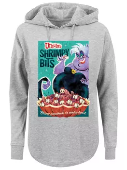 Пуловер F4NT4STIC Oversized Hoodie Disney Villians Ursula Shrimpy Bits, серый