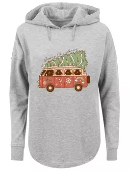 Пуловер F4NT4STIC Oversized Hoodie Groovy Weihnachten Camper Van, серый
