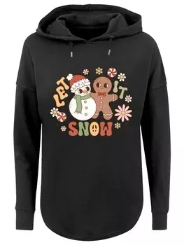 Пуловер F4NT4STIC Oversized Hoodie Let It Snow Gingerbread, черный
