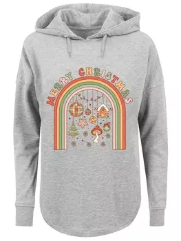 Пуловер F4NT4STIC Oversized Hoodie Merry Weihnachten Cozy Vibes, серый