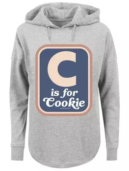 Пуловер F4NT4STIC Oversized Hoodie Sesamstrae C is for Cookie, серый