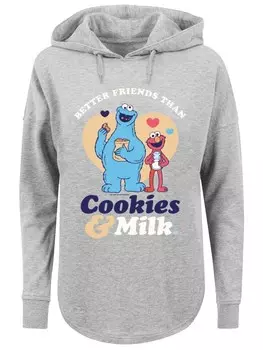 Пуловер F4NT4STIC Oversized Hoodie Sesamstrae Cookies & Milk, серый