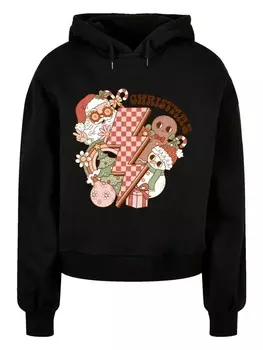Пуловер F4NT4STIC Oversized Hoody Groovy Weihnachten Flash Cozy Vibes, черный