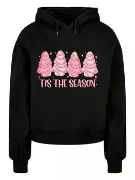 Пуловер F4NT4STIC Oversized Hoody Pink Weihnachten Cake Tis The Season, черный