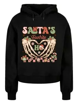 Пуловер F4NT4STIC Oversized Hoody Santas favorite Ho Ho Ho Weihnachten, черный