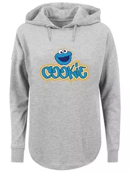 Пуловер F4NT4STIC Oversized Sesamstrae Cookie Graffiti Logo, серый