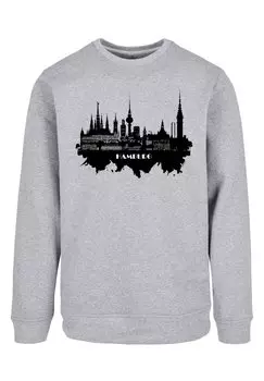 Пуловер F4NT4STIC Sweatshirt Cities Collection Hamburg skyline, цвет grau meliert