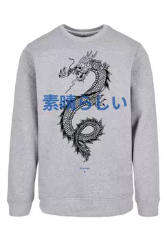 Пуловер F4NT4STIC Sweatshirt Drache Lila, цвет grau meliert