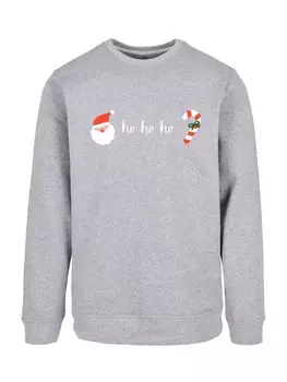 Пуловер F4NT4STIC Sweatshirt Ho Ho Ho Weihnachten Christmas, пестрый серый