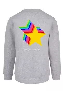 Пуловер F4NT4STIC Sweatshirt SIlvester Party Happy People Only, цвет grau meliert