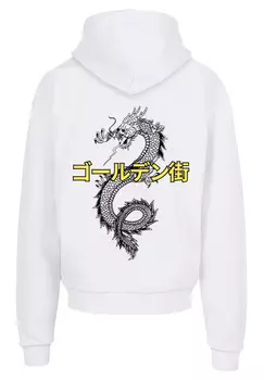 Пуловер F4NT4STIC Ultra Heavy Hoodie Drache Japan Golden Gai, белый