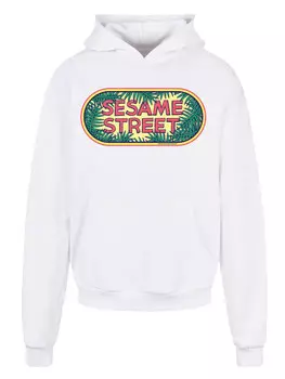 Пуловер F4NT4STIC Ultra Heavy Hoodie Sesamstrae Jungle Logo, белый