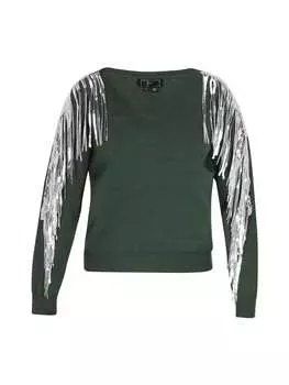 Пуловер faina Pullover, темно-зеленый