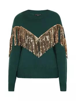 Пуловер faina, темно-зеленый