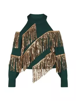 Пуловер faina, темно-зеленый