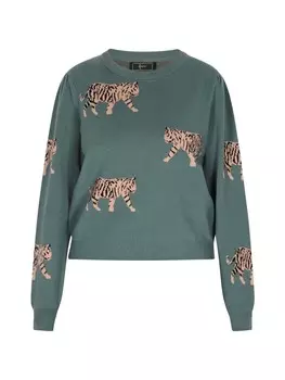 Пуловер faina, темно-зеленый