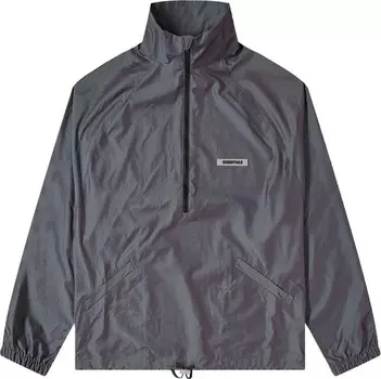 Пуловер Fear of God Essentials Iridescent Half Zip Track Pullover 'Black Reflective', черный