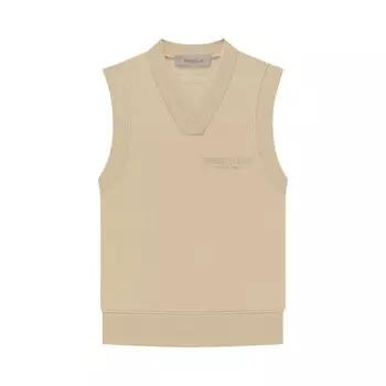 Пуловер Fear of God Essentials, жилет с v-образным вырезом, песочный цвет