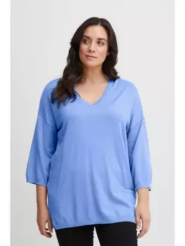 Пуловер Fransa с v-образным вырезом, синий