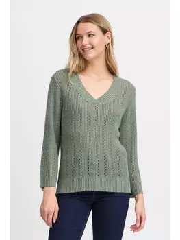 Пуловер Fransa Strick, зеленый
