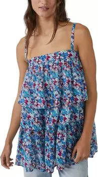 Пуловер Free People Talia Tunic, цвет Blue Combo