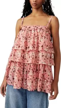 Пуловер Free People Talia Tunic, цвет Pink Combo