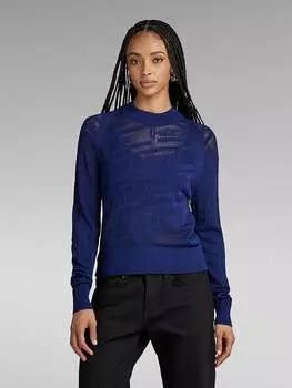 Пуловер G-Star, темно-синий